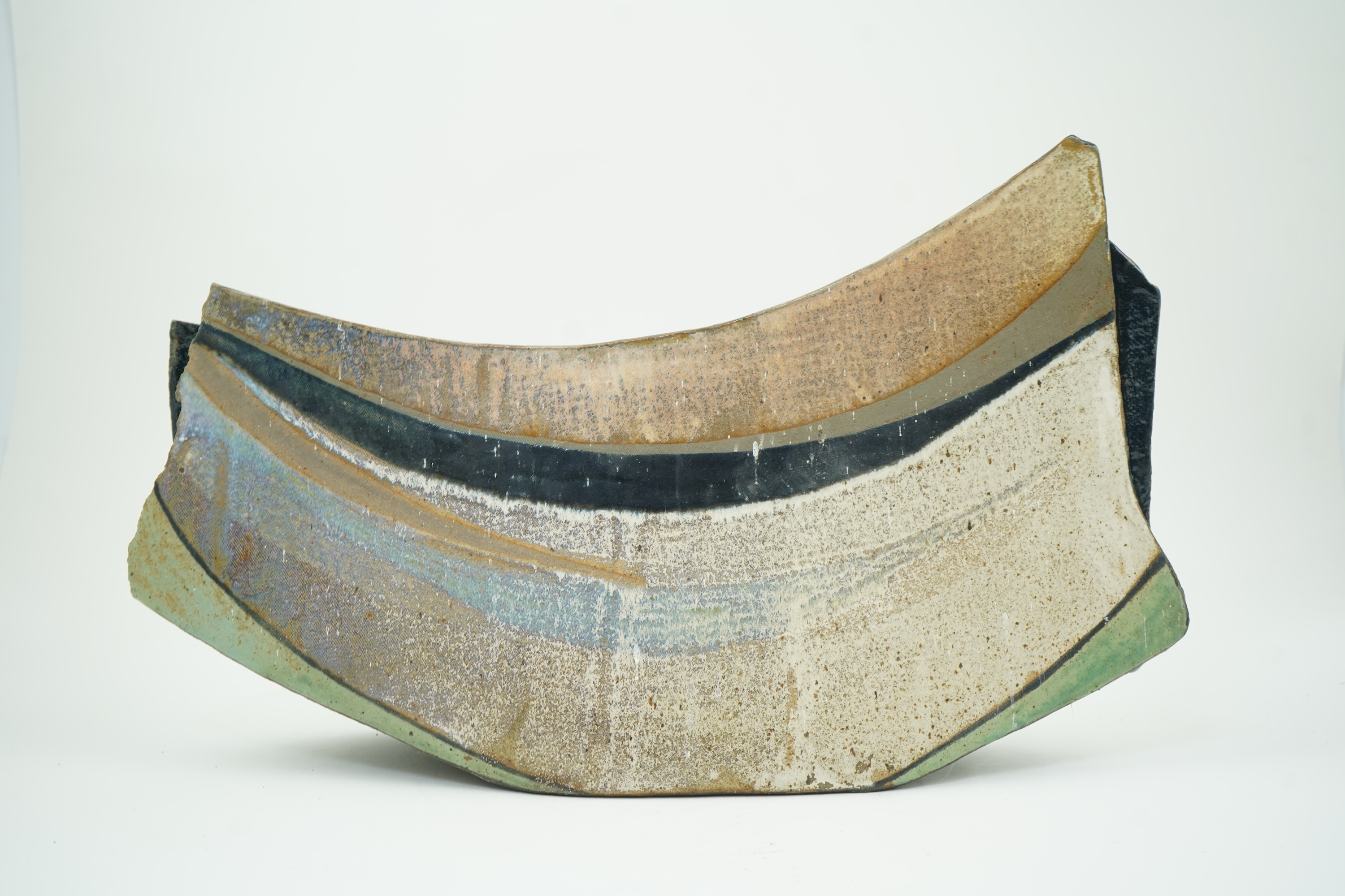 Jill Fanshawe Kato (b.1943): A stoneware Ikebana vase